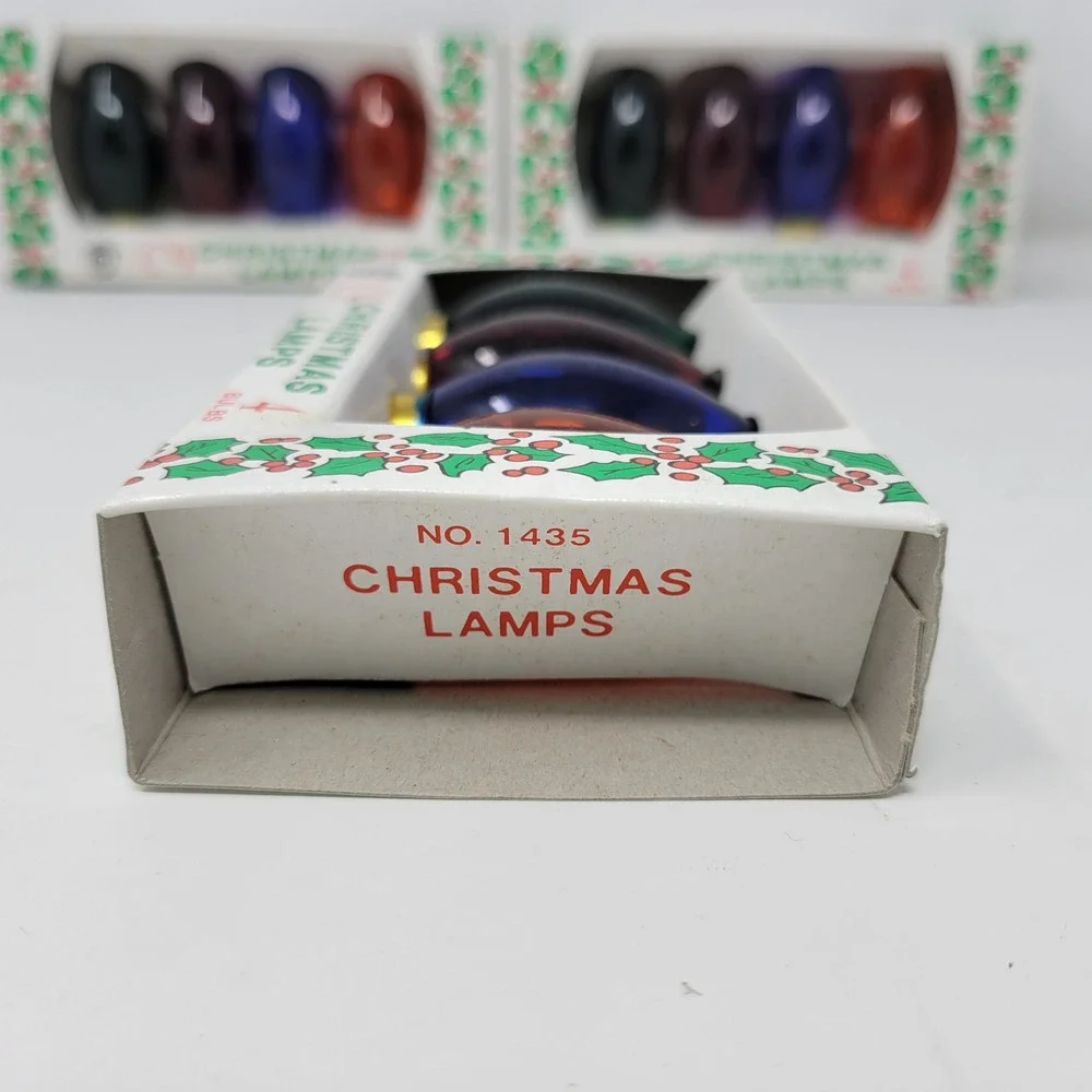 Vintage‎ Northern Lights C9 Christmas Lamps Outdoor 7W 120V Decorative 3x NOS